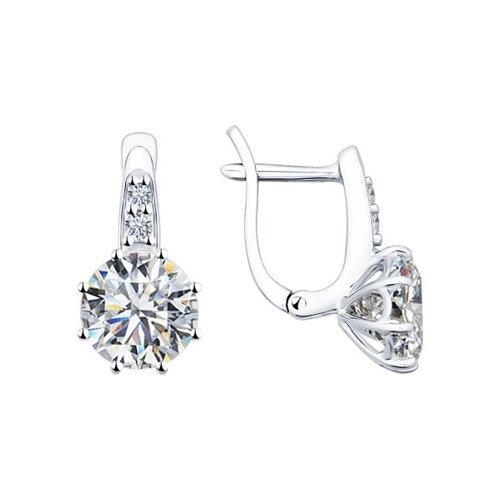 

Серьги женские из серебра SOKOLOV 89020007, фианит, 89020007