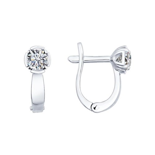 

Серьги женские из серебра SOKOLOV 89020010, фианит, 89020010