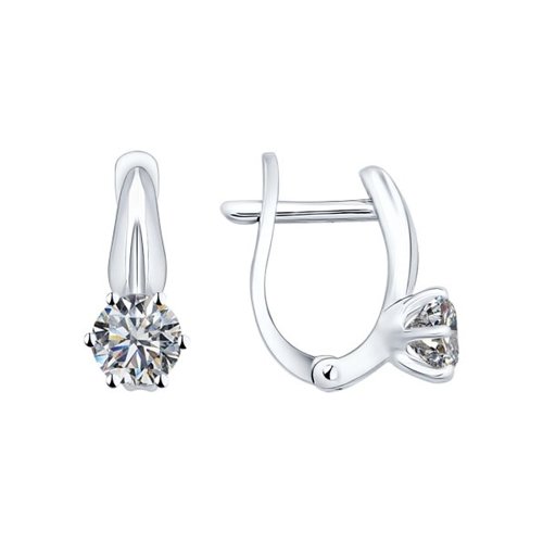 

Серьги женские из серебра SOKOLOV 89020012, фианит, 89020012
