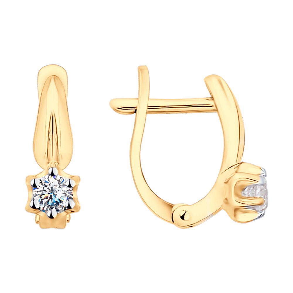 

Серьги женские из серебра SOKOLOV 89020073, фианит, 89020073