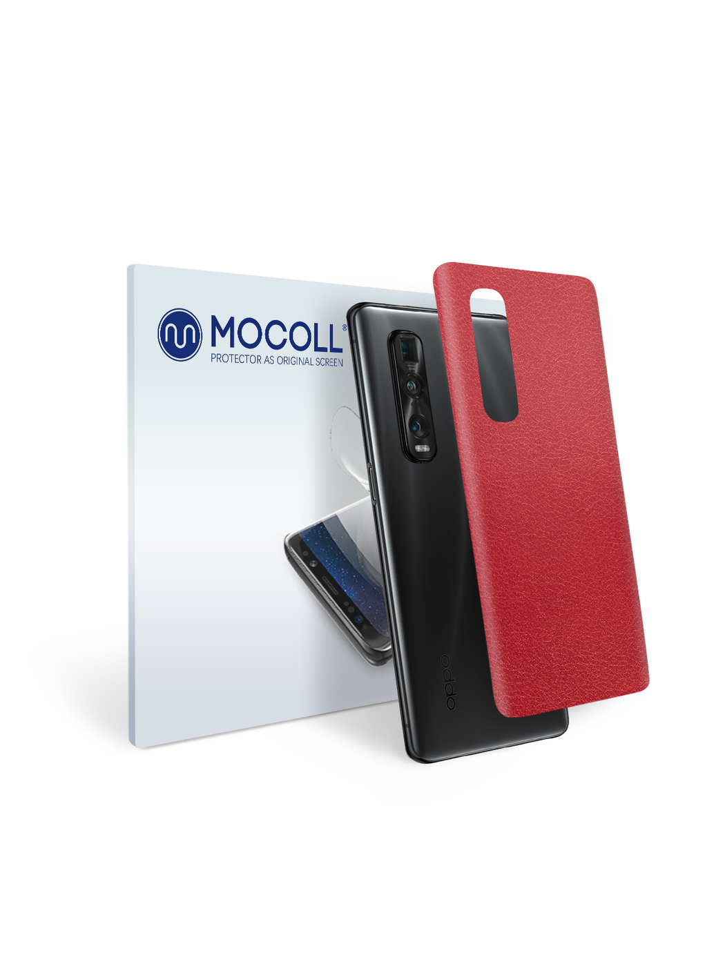

Пленка защитная MOCOLL для задней панели OPPO R15x кожа красная