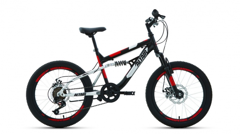 фото Велосипед altair mtb fs 20" disc 2020 черный/красный