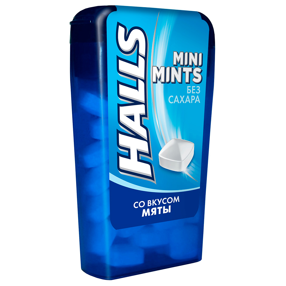 фото Конфеты halls mini mints со вкусом мяты без сахара, 12,5 г