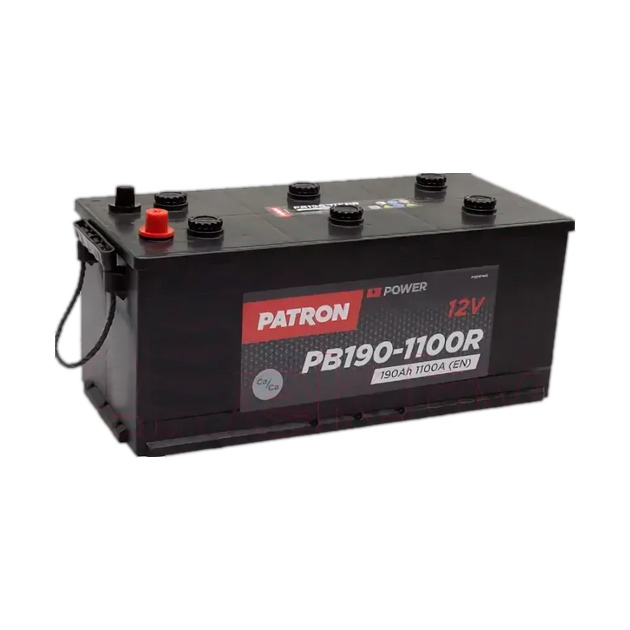 фото Аккумулятор patron power 12v 190ah 1100a etn 4(r+) b3 513x223x223mm 43kg