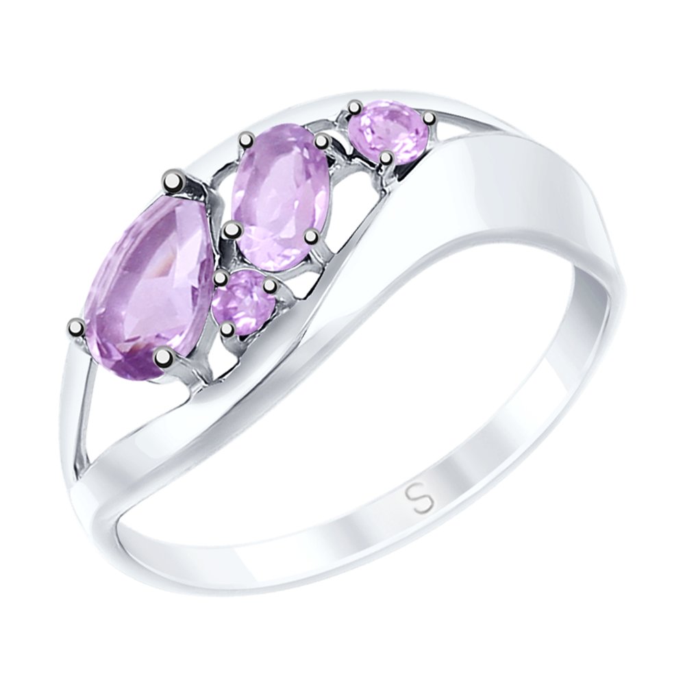 

Кольцо из серебра р. 18 SOKOLOV 92011574, аметист, 92011574