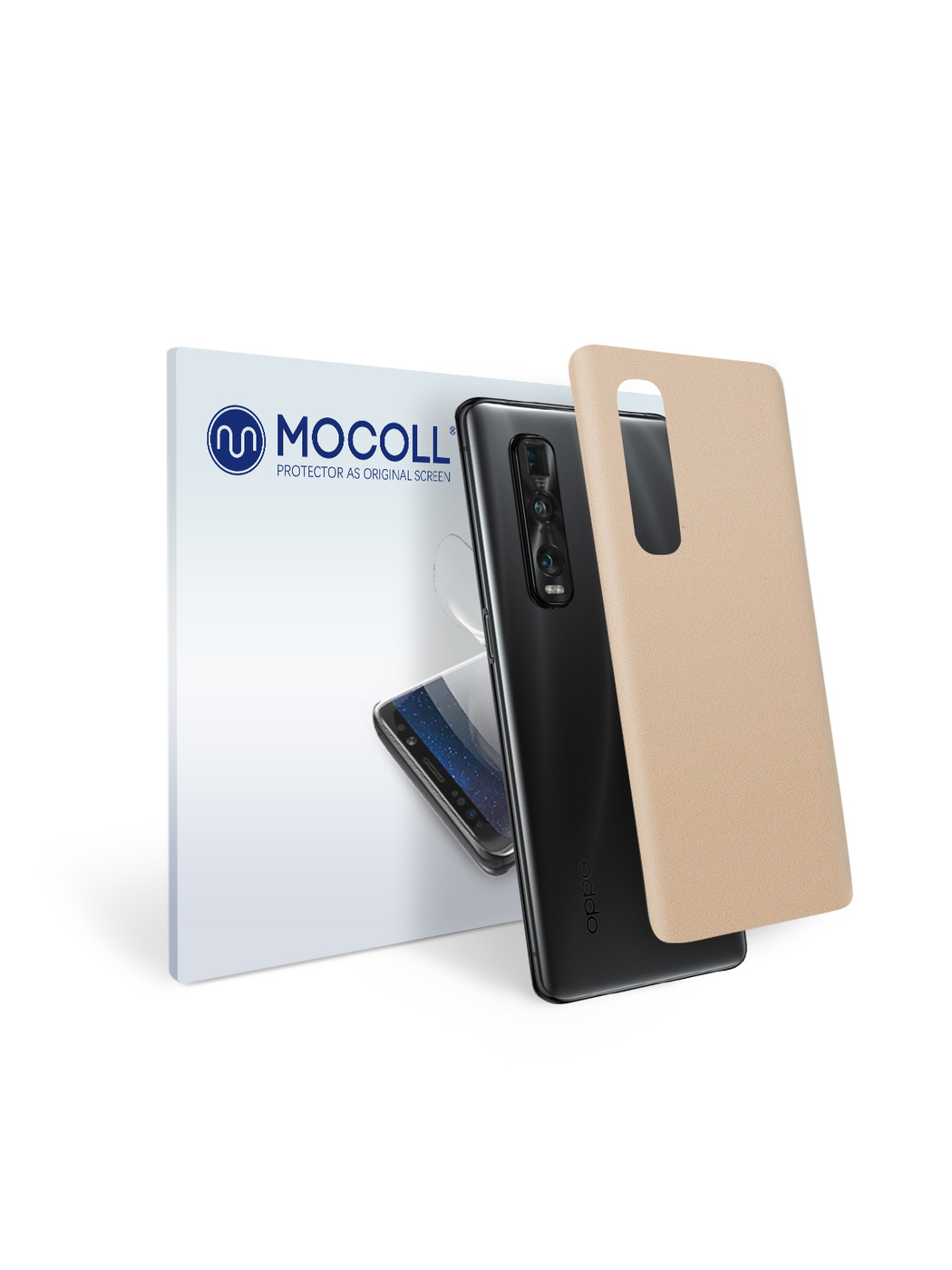 

Пленка защитная MOCOLL для задней панели OPPO R15x кожа бежевая