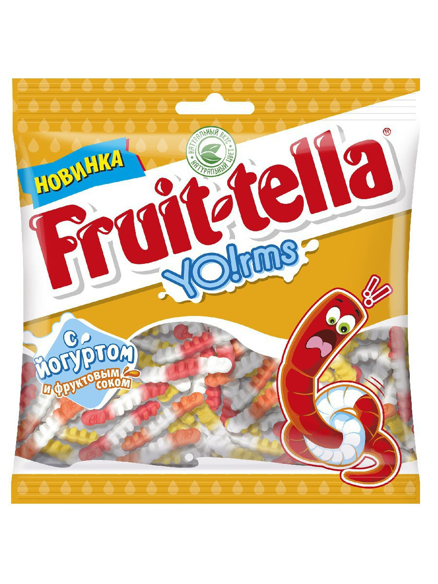 FRUIT-TELLA мармелад, Йогуртовые червячки YOrms, 138г