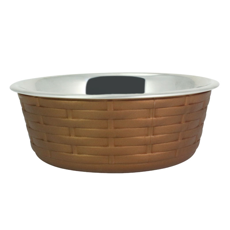 фото Миска для животных foxie woven fusion bowl металлическая 400мл