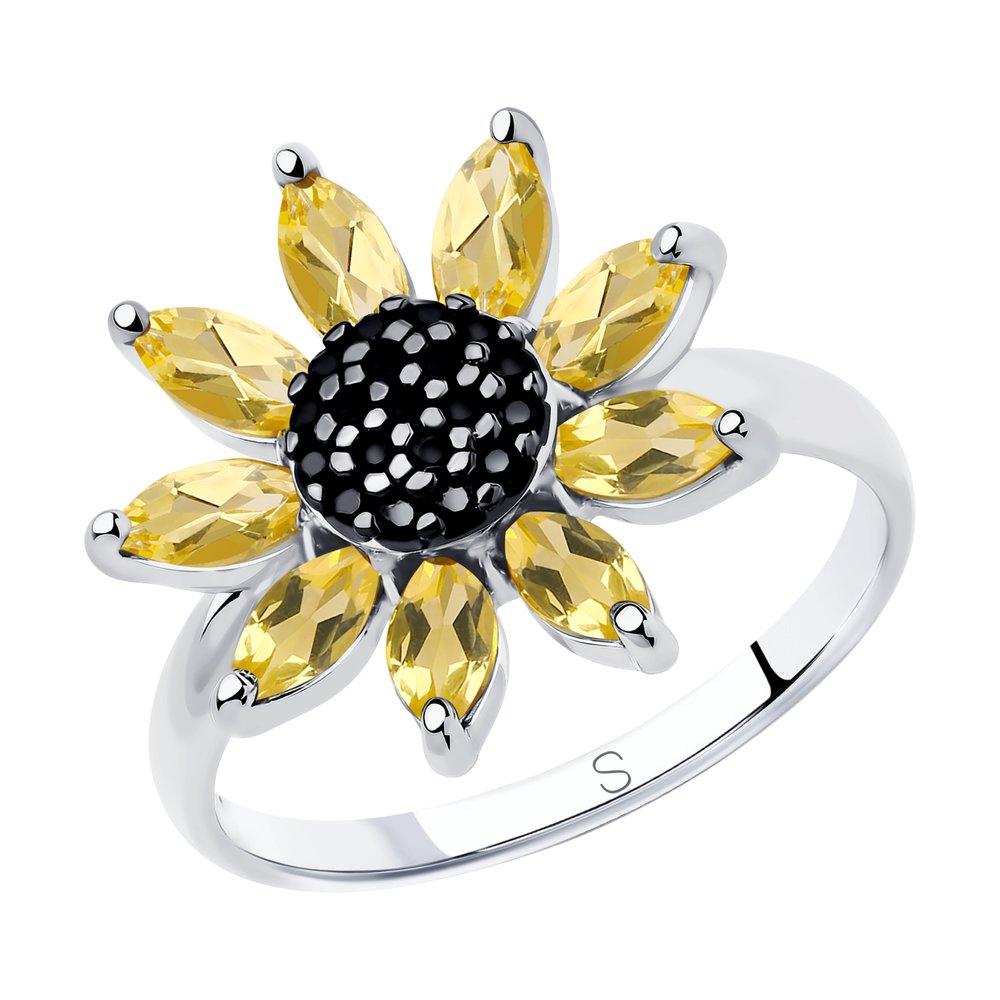 

Кольцо из серебра с цитрином р. . SOKOLOV 92011854, 92011854