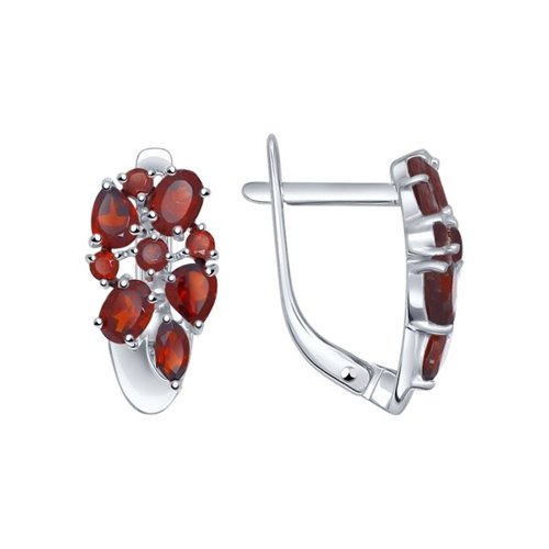 

Серьги женские из серебра SOKOLOV 92021248, гранат, 92021248