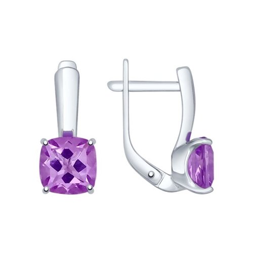 

Серьги из серебра SOKOLOV 92021399, аметист, 92021399
