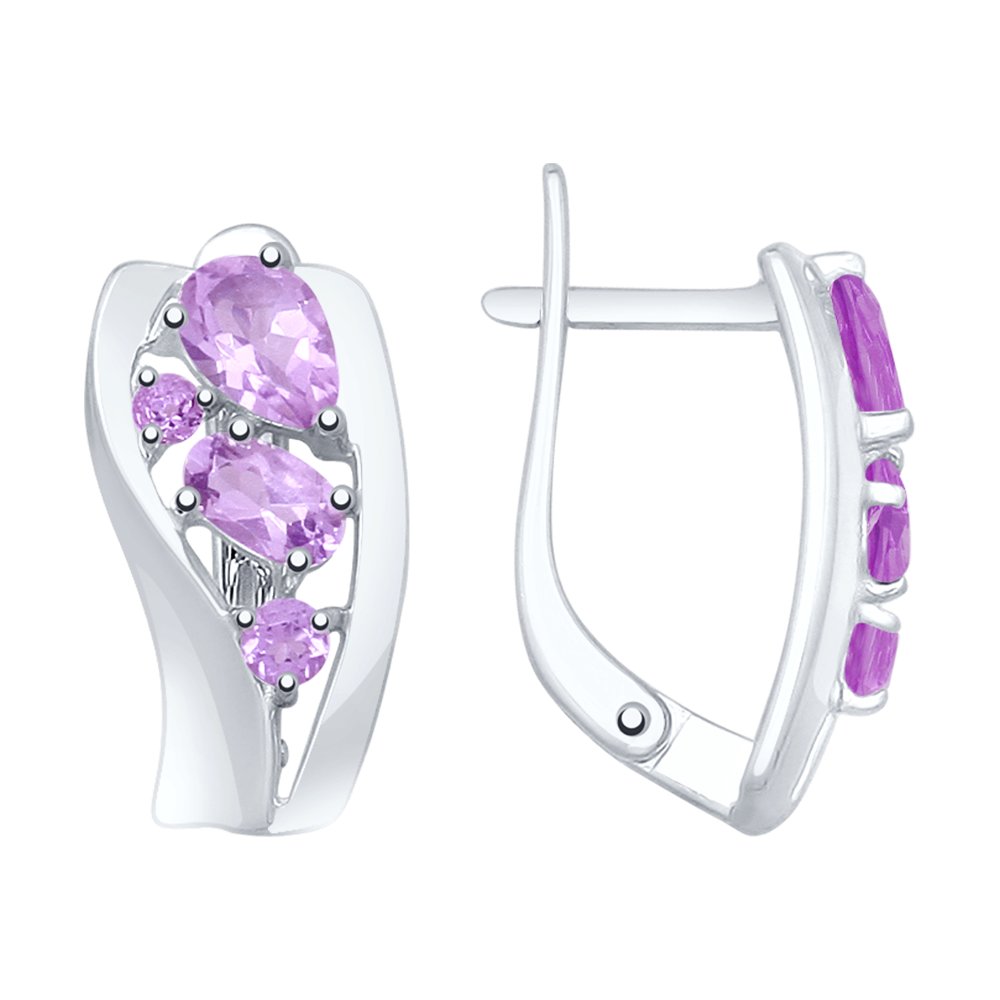 

Серьги из серебра SOKOLOV 92021809, аметист, 92021809