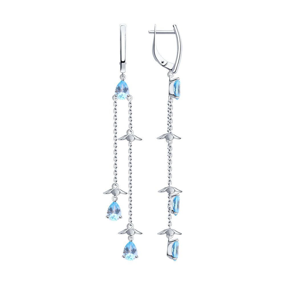 

Серьги женские из серебра SOKOLOV 92022218, топаз