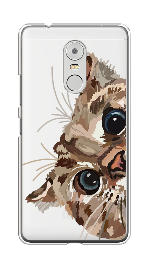 

Чехол на Lenovo K6 Note "Любопытный кот", Коричневый;синий;черный, 112250-1