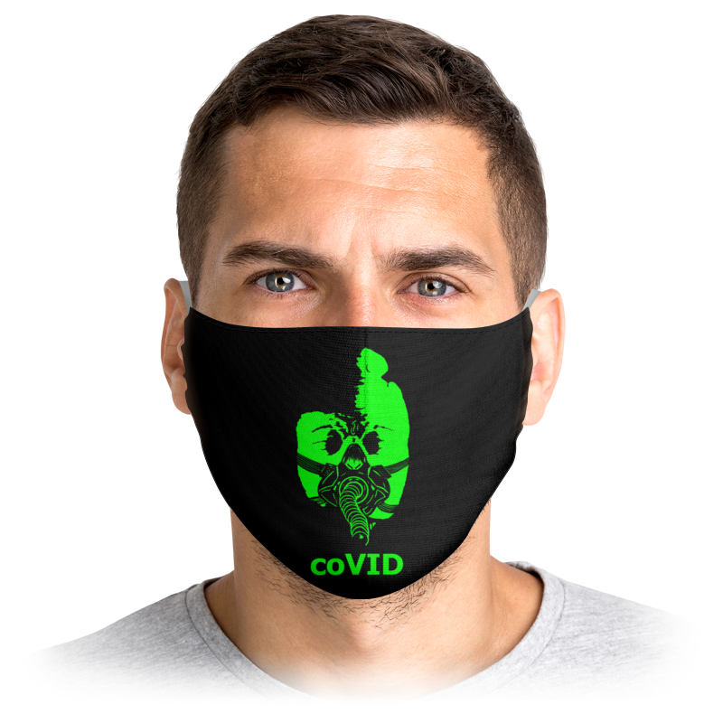 

Многоразовая маска Printio Covid зеленая L, Covid