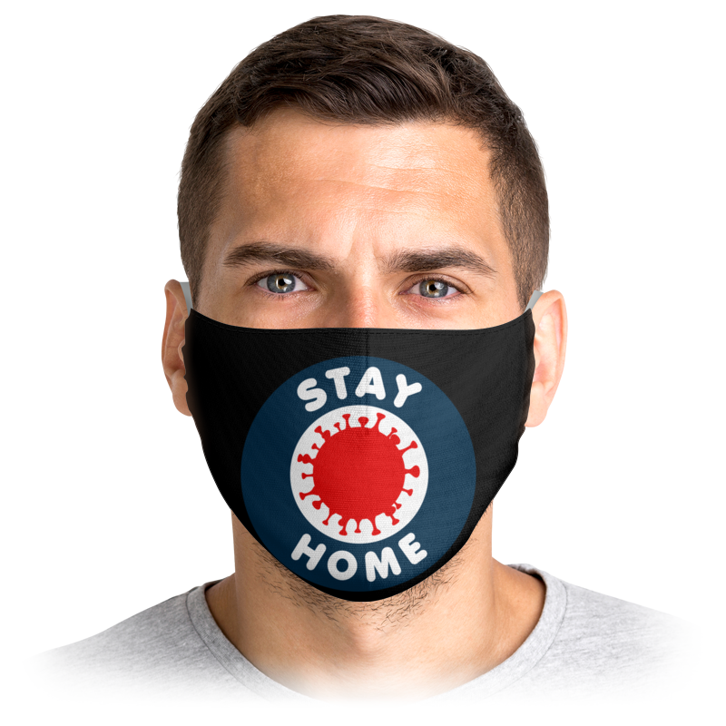 

Многоразовая маска Printio Коронавирус эпидемия черная L, Коронавирус эпидемия