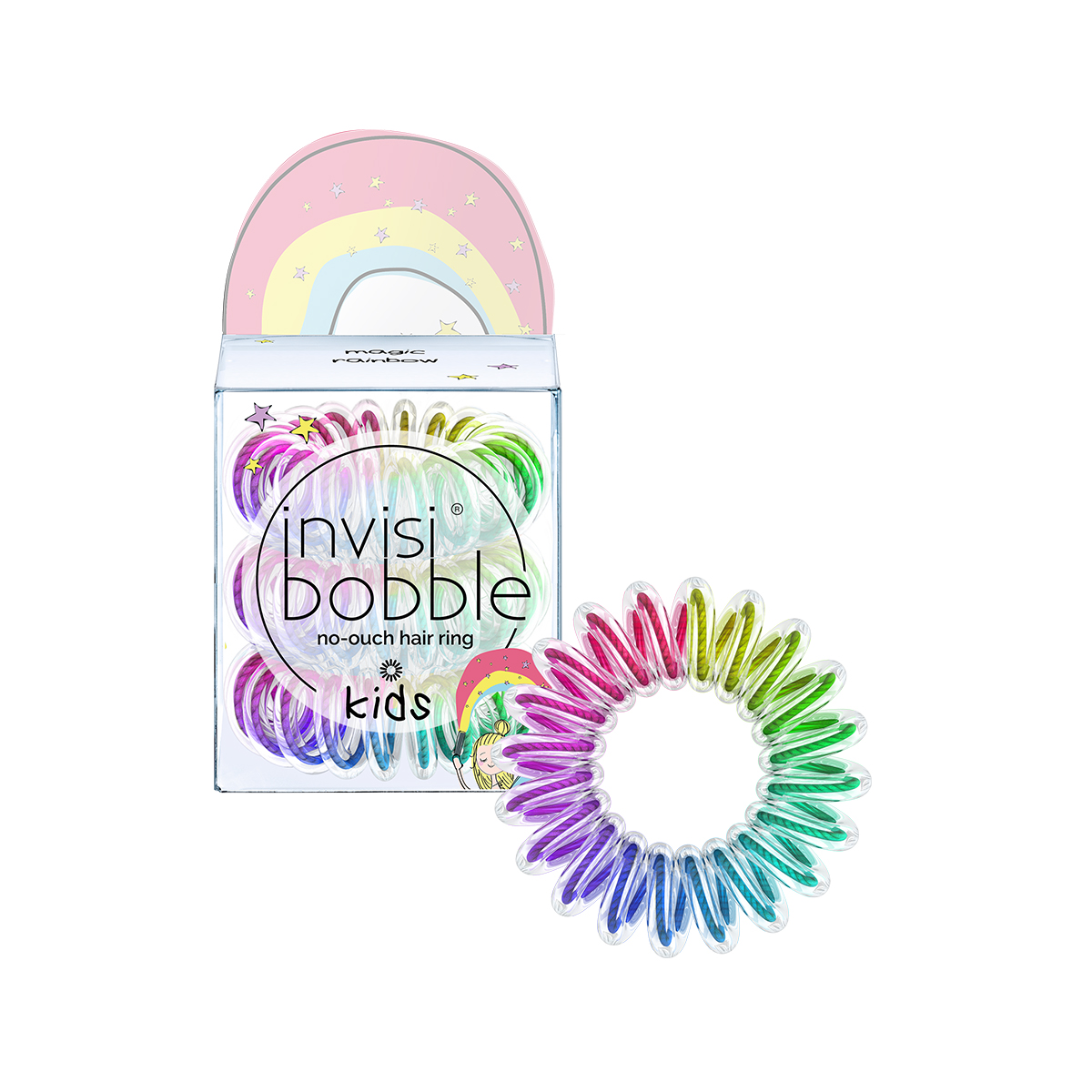 Резинка для волос Invisibobble Kids Magic Rainbow 3 шт. раздвижные роликовые коньки детские alpha caprice magic pink s