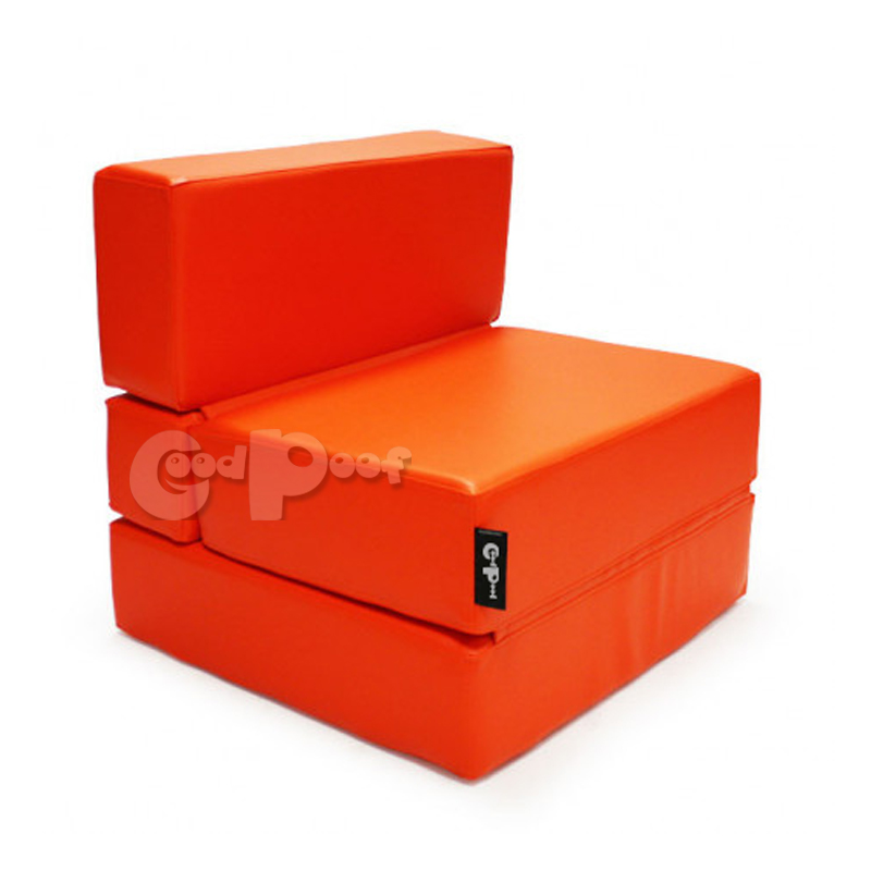 фото Бескаркасное кресло goodpoof фиеста one size, экокожа, orange