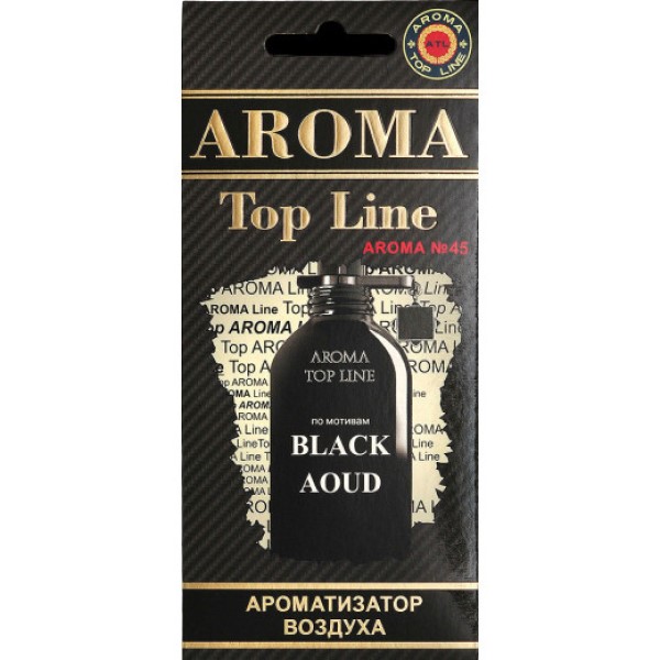 

Ароматизатор подвесной пластина (№45 Montale Black Aoud) TOP LINE, Черный
