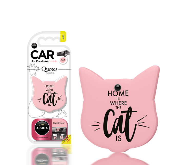 

Ароматизатор на дефлектор полимерный (bubble gum) Quotes Cat AROMA CAR