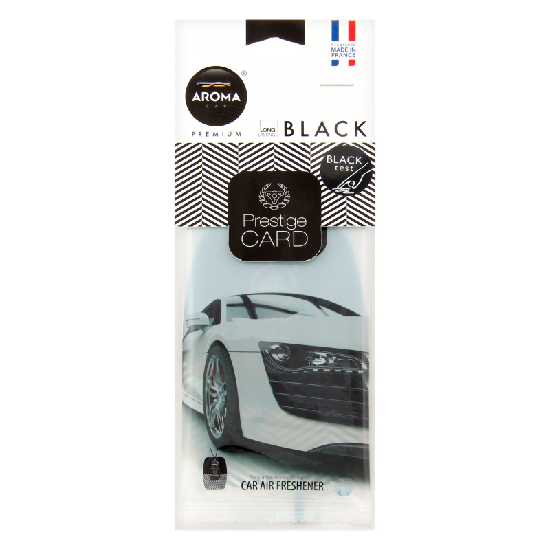 

Ароматизатор подвесной пластина (парфюм) Black Prestiged AROMA CAR, Черный