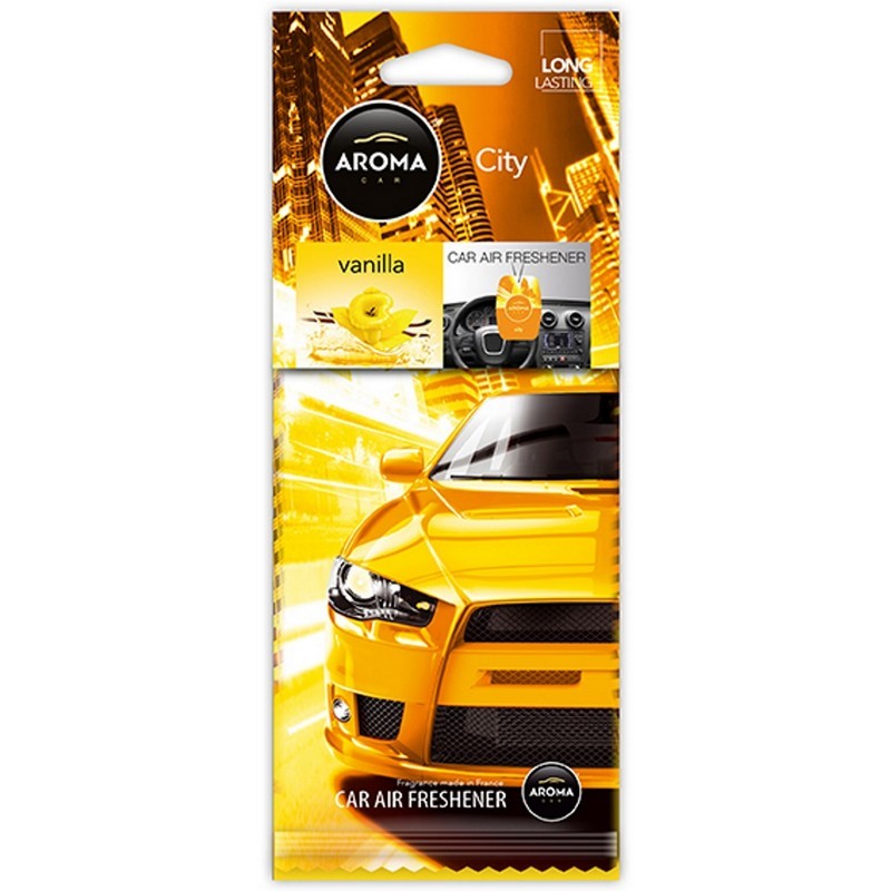 

Ароматизатор подвесной пластина (ваниль) City AROMA CAR, Белый