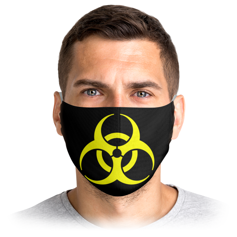 

Многоразовая маска Printio Biohazard желтая L, Biohazard