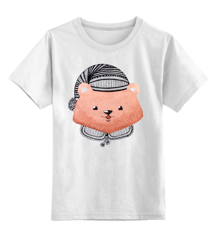 Детская футболка Printio Медведь цв.белый р.152