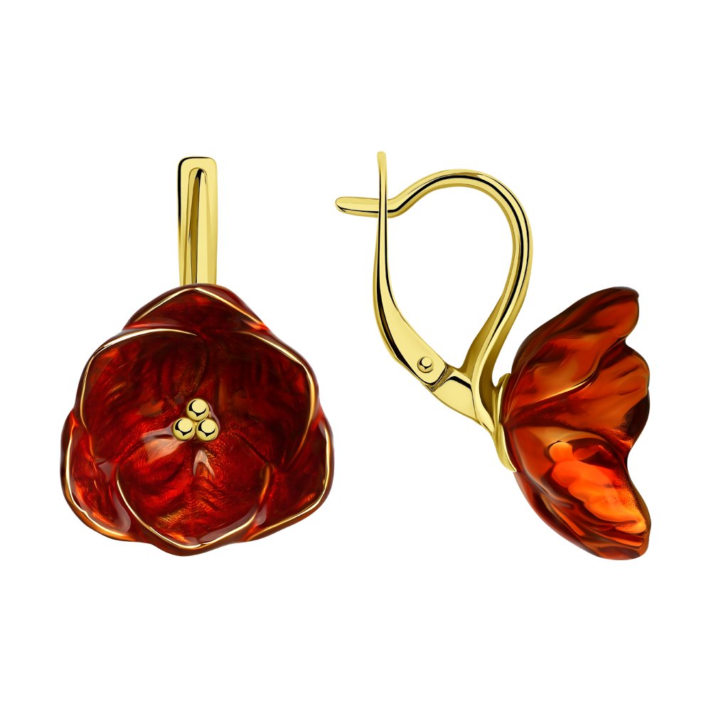 

Серьги из серебра SOKOLOV 93021025, эмаль, 93021025