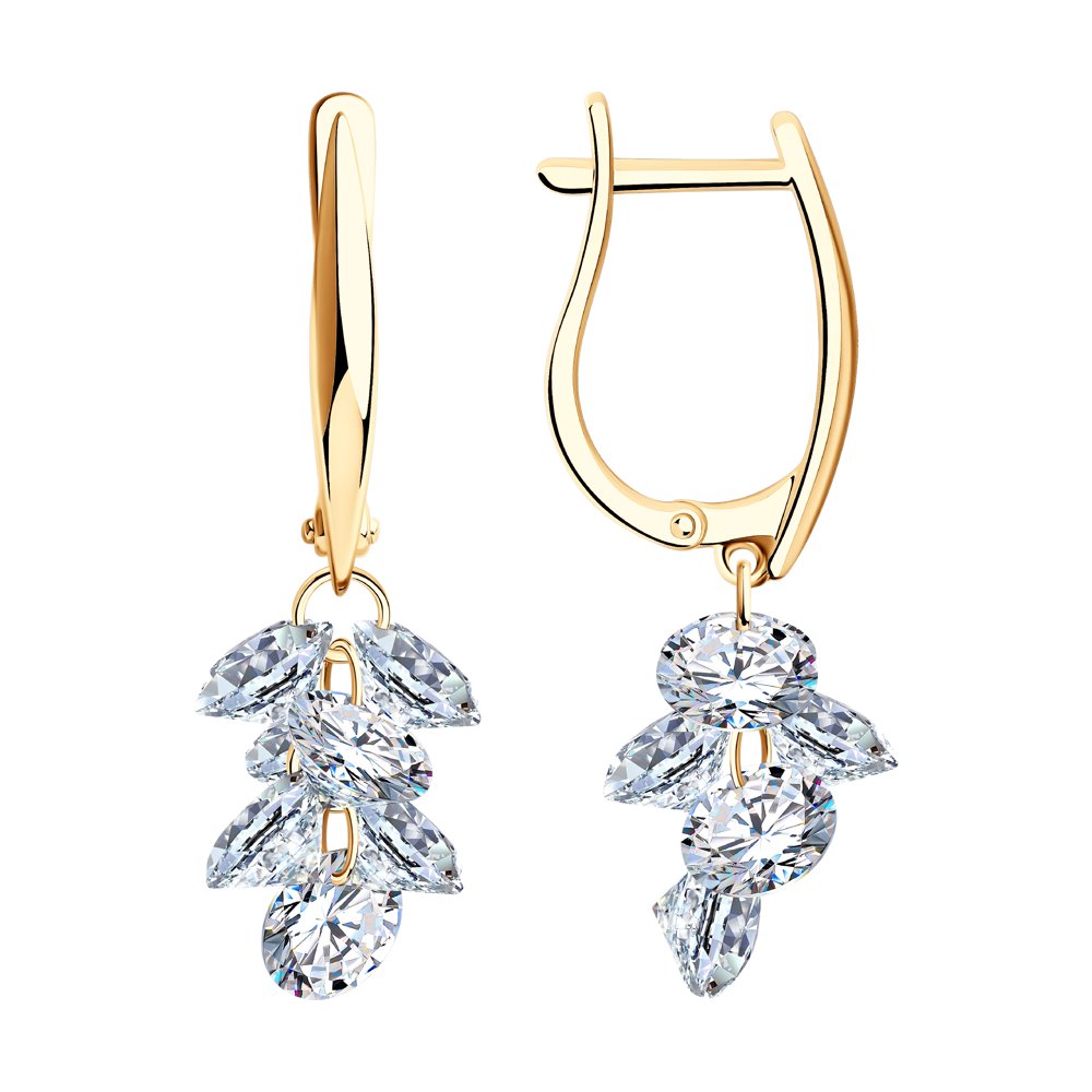 

Серьги женские из серебра SOKOLOV 93021066, фианит, 93021066
