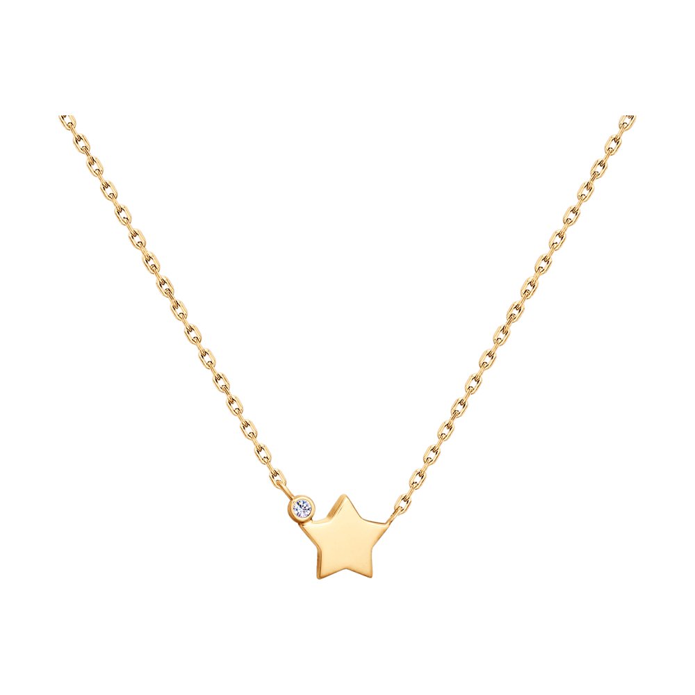 

Колье из серебра 45 см SOKOLOV 93070055, фианит, 93070055