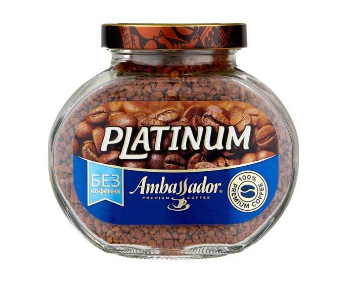 

Кофе растворимый Ambassador platinum без кофеина 95 г