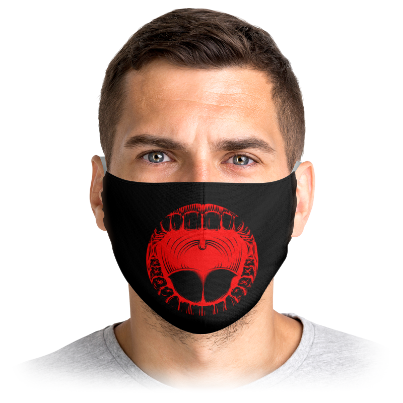 

Многоразовая маска Printio Stop virus! красная L, Stop virus!