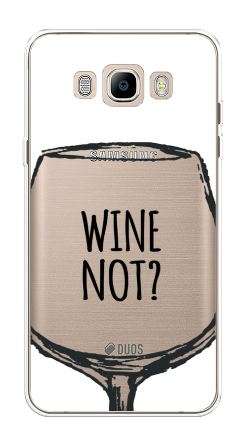 

Чехол на Samsung Galaxy J7 2016 "Wine not white", Белый, 23050-6