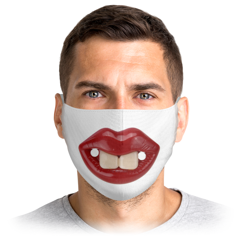 

Многоразовая маска Printio Губки белая L, Губки