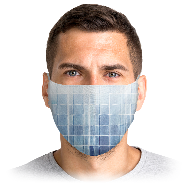 

Многоразовая маска Printio Stop virus! голубая L, Stop virus!