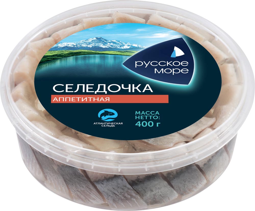 Сельдь русское море ф/к в масле аппетитная 400г