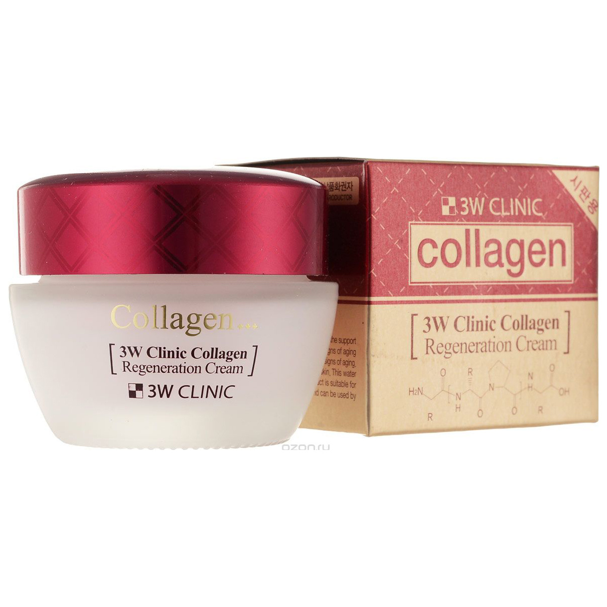 фото Крем для лица 3w clinic collagen regeneration cream 60 мл