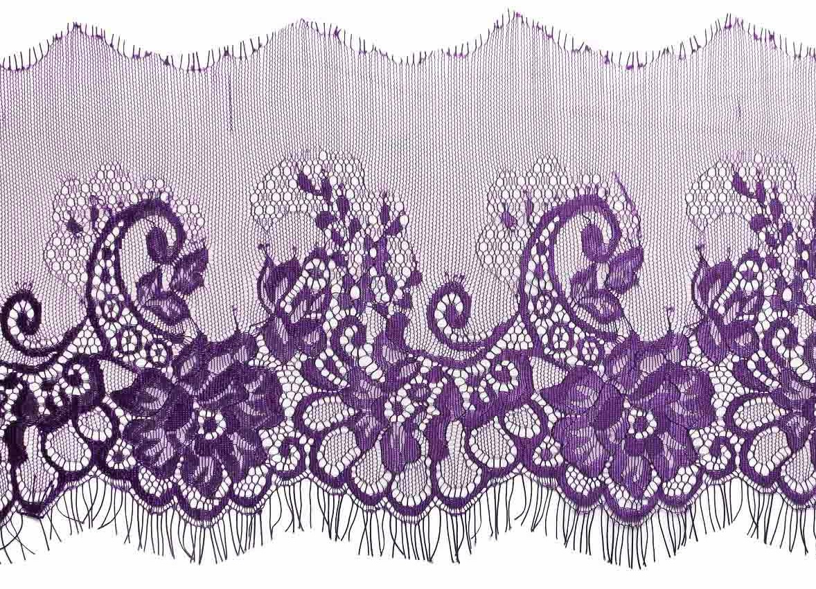 

Кружево "шантильи", цвет: фиолетовый, 20 см x 15 м, арт. 3AR370