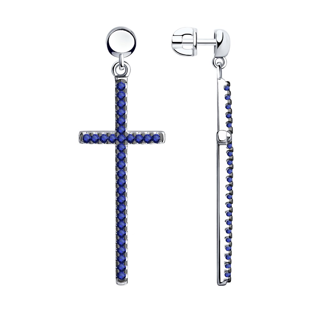 

Серьги женские из серебра SKLV 94023775, фианит, 94023775