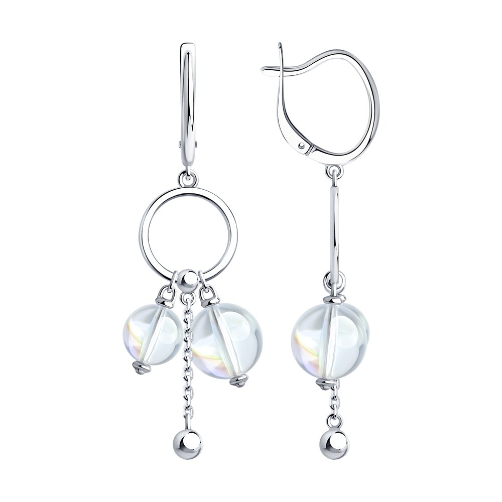 

Серьги женские из серебра SOKOLOV 94024154, фианит, 94024154