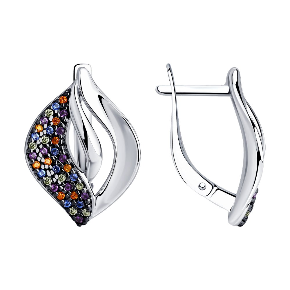 

Серьги женские из серебра SOKOLOV 94024179, фианит, 94024179