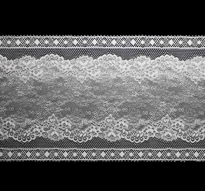 

Кружево эластичное, цвет: молочный, 22 см x 10 м, арт. 89Р