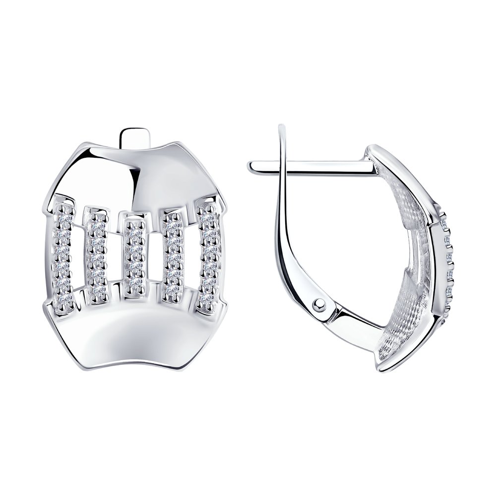 

Серьги женские из серебра SOKOLOV 94024194, фианит, 94024194