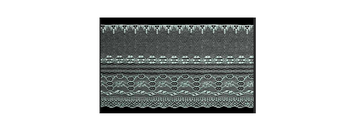 

Кружево эластичное, цвет: светло-бирюзовый, 12,5 см x 10 м, арт. 2.140Р