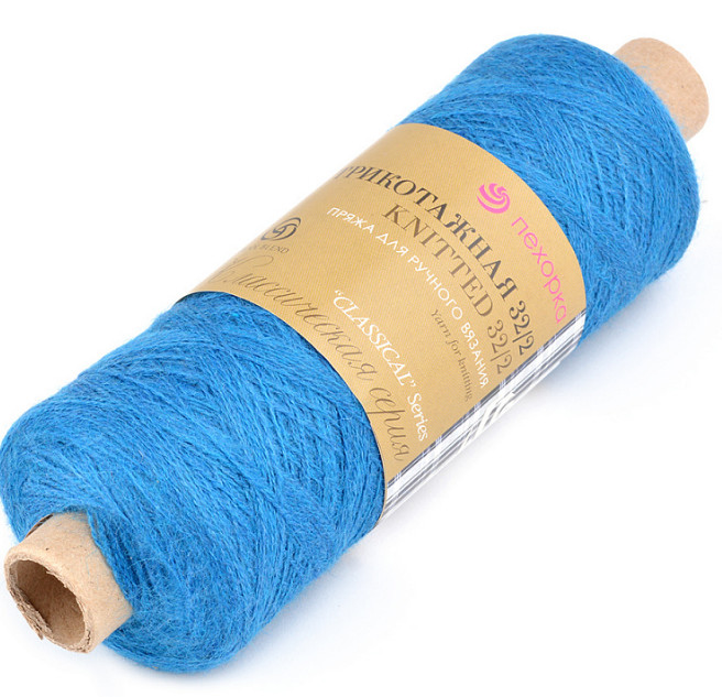 

Пряжа Пехорка "Трикотажная 32/2", цвет: 392 новая бирюза, 100 грамм, 1600 м, 3 мотка ( 3)
