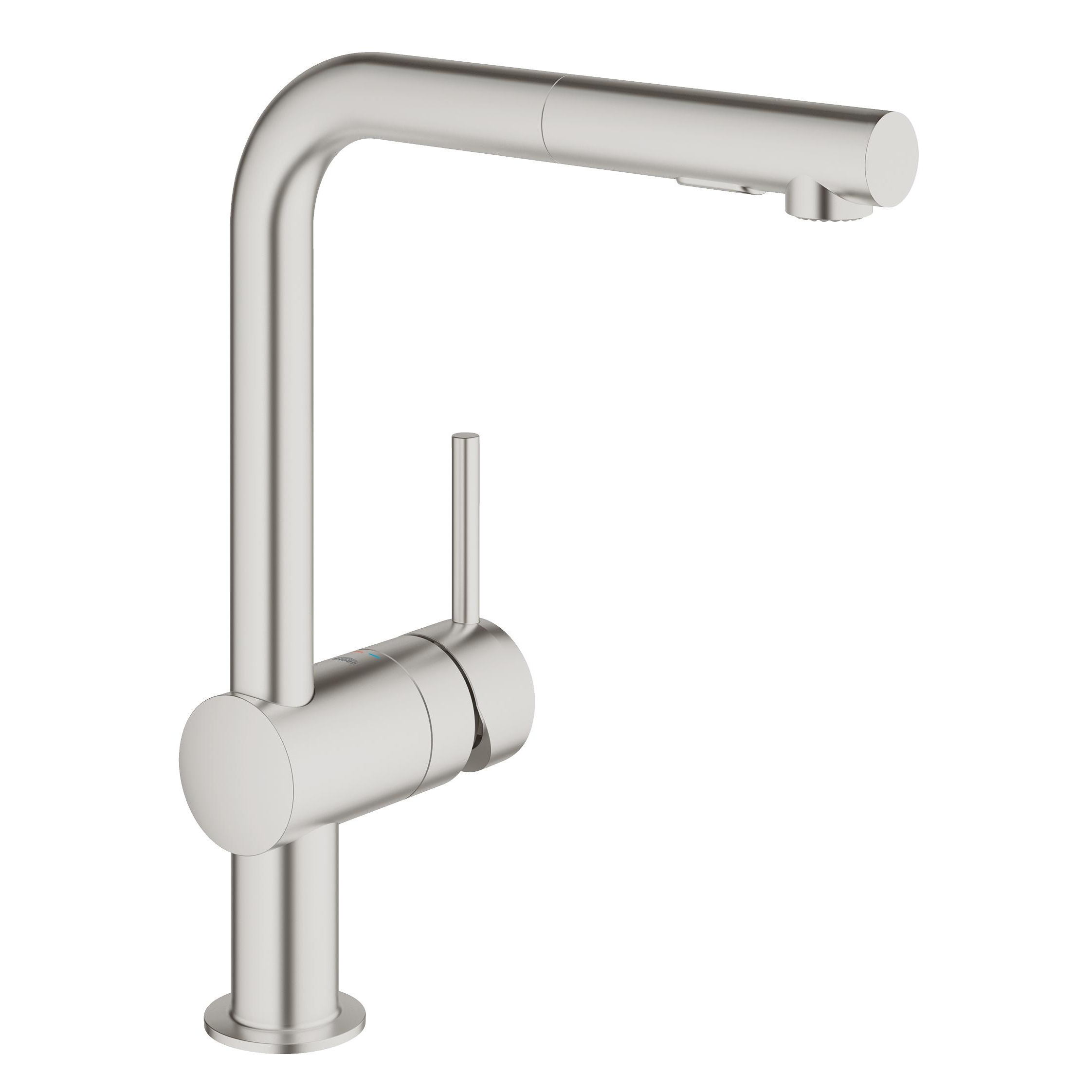 фото Смеситель для кухонной мойки grohe minta 30274dc0 суперсталь