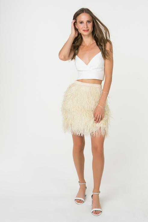 

Юбка женская T-Skirt SS17-01-0367-FS бежевая 42, SS17-01-0367-FS