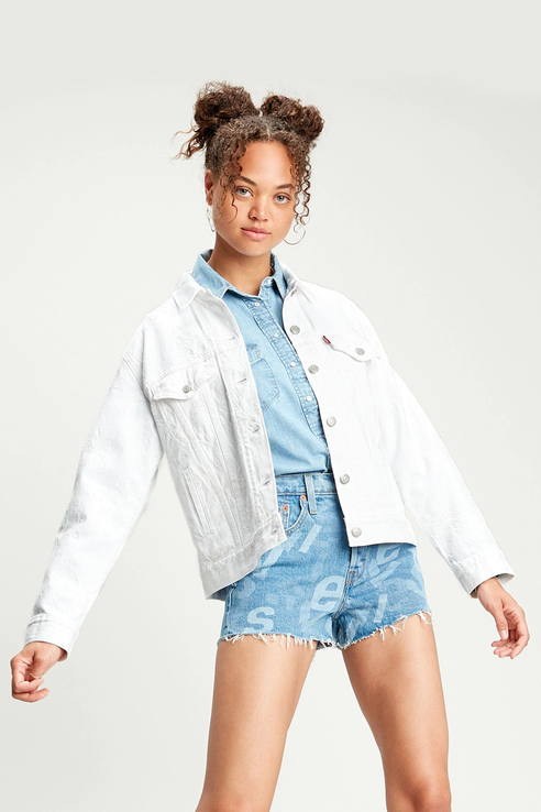 фото Джинсовая куртка женская levi's 2994401080 белая 42