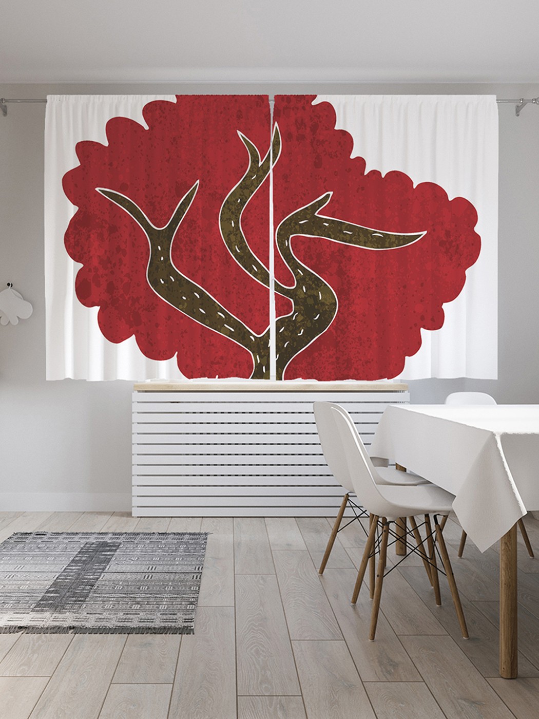 

Шторы под лён «Древесный дым», серия Oxford DeLux, 290х180 см